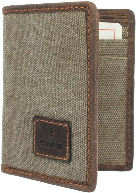 Mala CACTUS Collection Compact Canvas Wallet with RFID Protection 633_81 Khaki