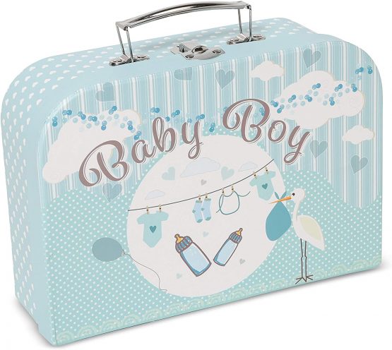 Baby Gift Set - Blue Hamper Box for Baby Boy with Newborn Essentials Including a Comforter, Bodysuit, Sleepsuit, Cotton Bib and Mittens - Image 2