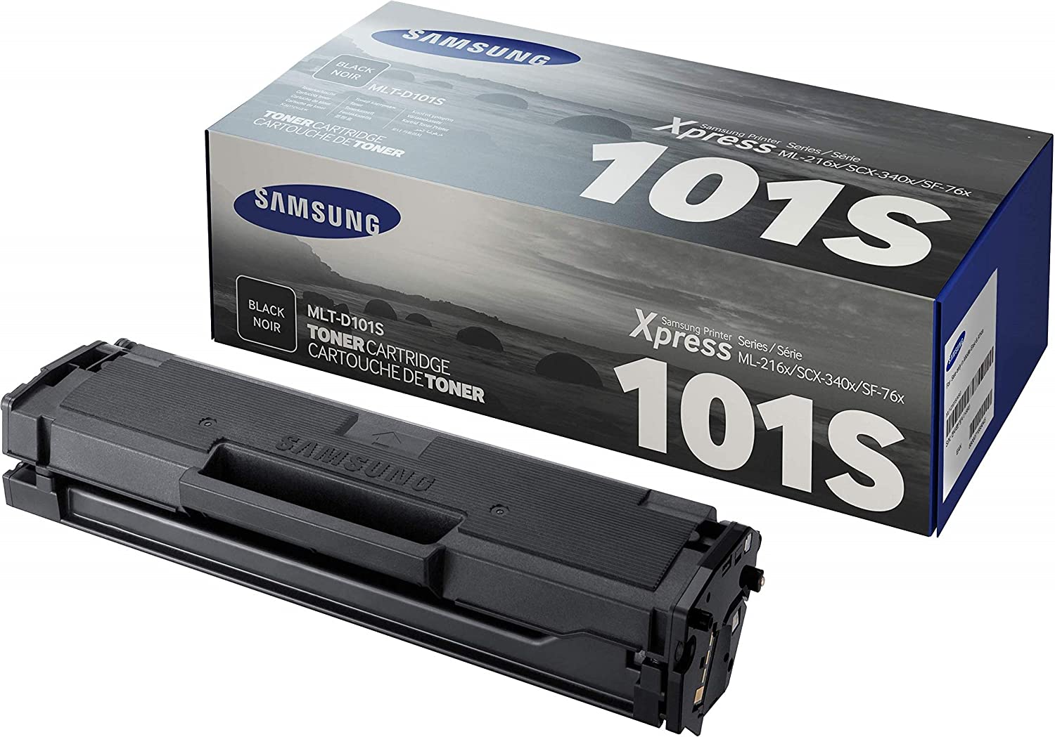 Samsung SU696A MLT-D101S Toner Cartridge, Black, Pack of 1, Standard
