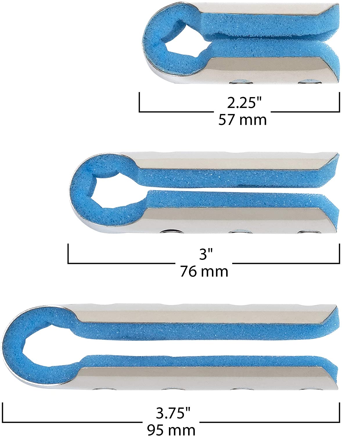 Flents Finger Splint, Two Sided Stainless Steel Finger Immobiliser, Value Pack of 3 Various Sizes, Assorted, 3 Count (Pack of 1) - Image 3