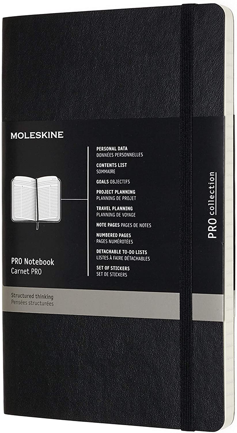 Moleskine PROPFNTB3SBK Large Pro Soft Notebook, Black