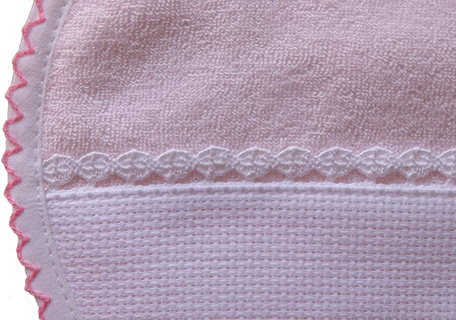 FILET AMS1041R Bib with Aida Fabric Insert, Pink - Image 2