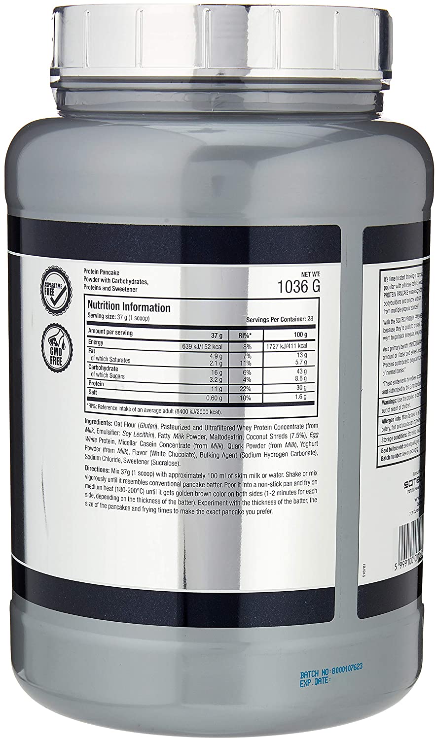 Scitec Nutrition Protein Pancake, Delicious, Fiber-Rich Breakfast Alternative, Palm Oil-Free, Source of Dietary Fiber, 1036 g - Image 2