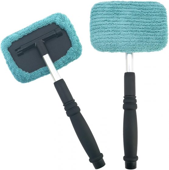 Polyte Premium Lint Free Microfibre Cleaning Covers for Windshield Cleaning Tool, Fits 15x10 cm plate (Blue/Gray/Teal, 6 pack) - Image 2