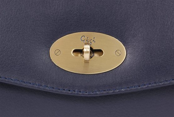 GIGI - Women's Leather Twist Lock Flap Over Clutch Bag - Cross Body Handbag With Extra Detachable Adjustable Shoulder Strap - OTHELLO 8757 - Image 4