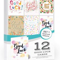 12 x Good Luck Cards by Olivia Samuel - Folding Style Multi Pack with Envelopes