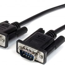 StarTech 1m Black Straight Through DB9 RS232 Serial Cable - DB9 RS232 Serial Extension Cable - Male to Female Cable (MXT1001MBK)
