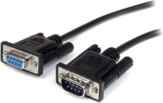 StarTech 1m Black Straight Through DB9 RS232 Serial Cable - DB9 RS232 Serial Extension Cable - Male to Female Cable (MXT1001MBK)