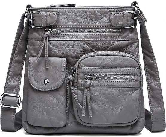 Fashion Leather Lady Shoulder Bags Crossbody Purse Multiple Pockets Women Messenger Bags