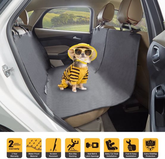 Tech Traders ® Heavy Duty Waterproof Dog Seat Cover,Auto Rear Seat Protector Cover Travel Car Waterproof Hammock Pet Heavy Duty Mat - Image 2