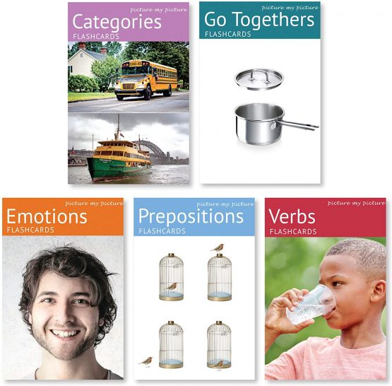 Picture My Picture Feelings and Emotions, Prepositions, Verbs, Categories and Go Togethers Flash Card Pack | Speech Therapy Materials, ESL Materials (Volume 2)