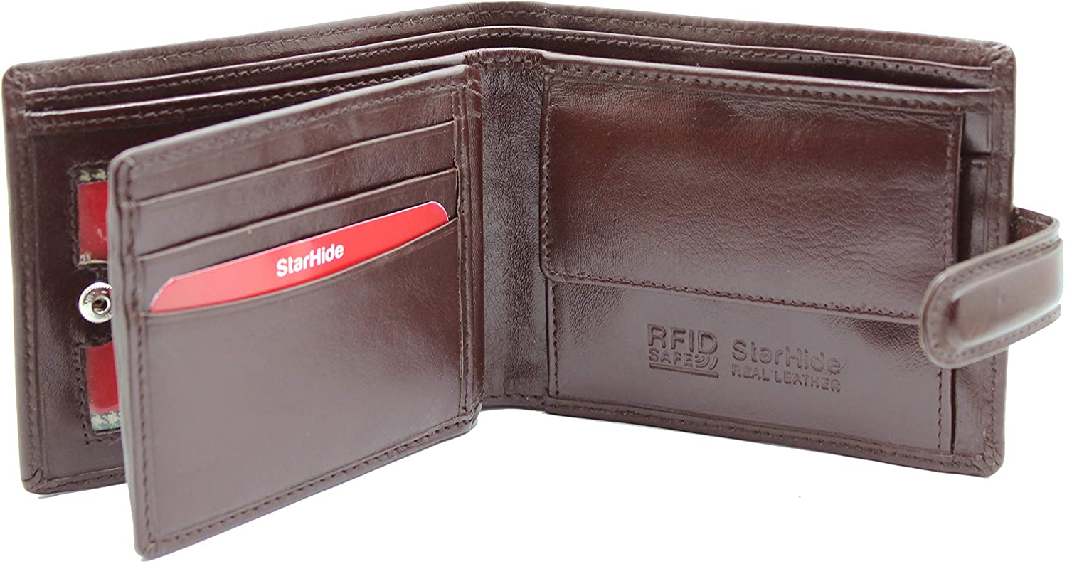 STARHIDE RFID Blocking Wallets for Men UK, Real Soft Leather Id Card Wallet - Image 3