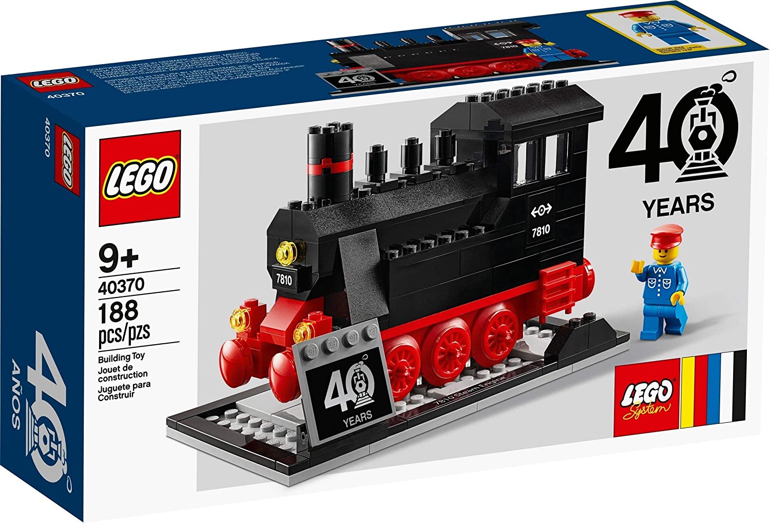 LEGO Iconic 40 Years of LEGO® Trains 40370, Black