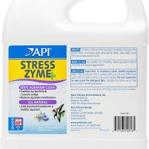 API Stress Zyme Freshwater and Saltwater Aquarium Cleaning Solution Bottle, White, 1.9 Litre