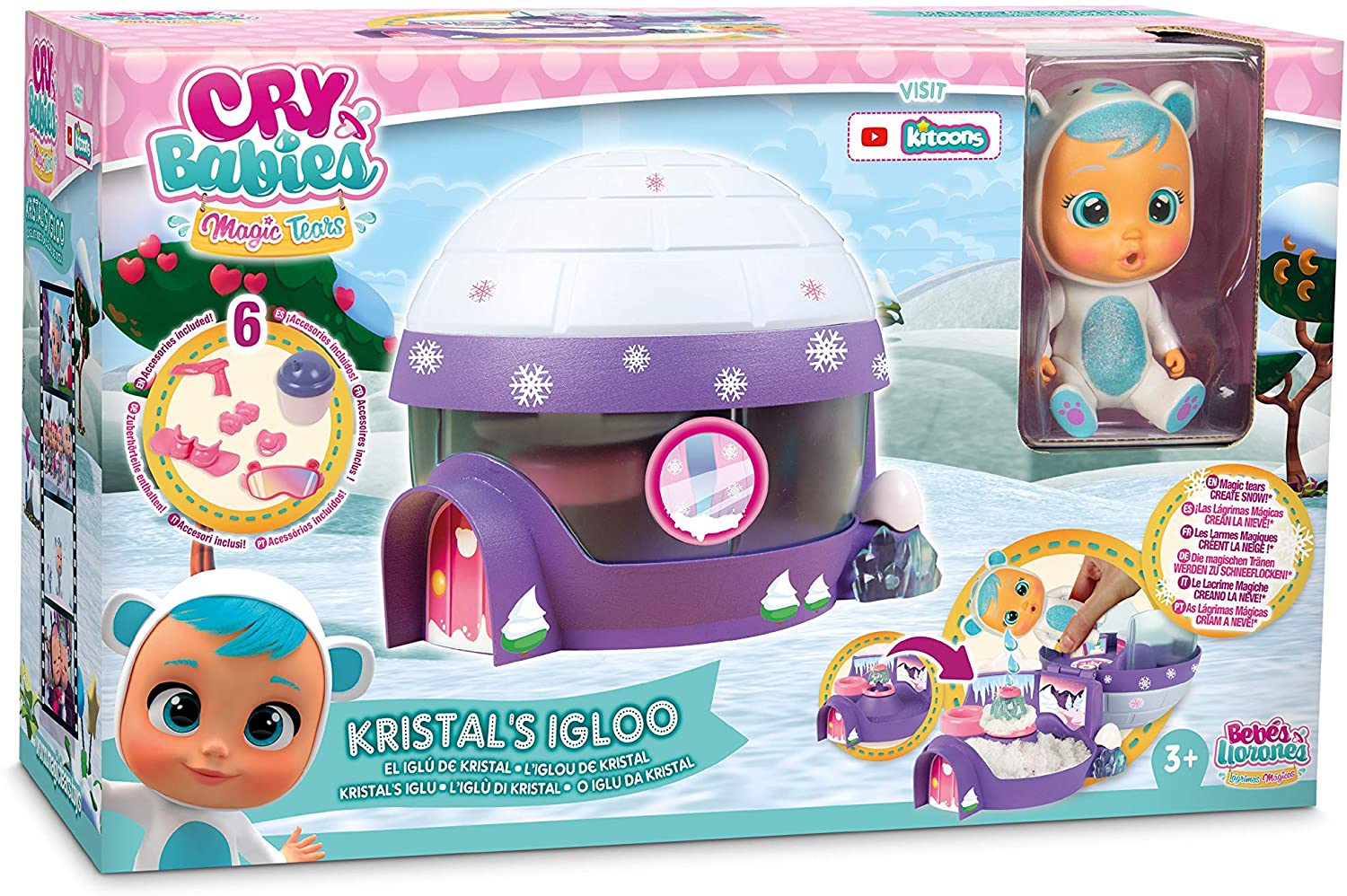 Cry Babies Magic Tears CBMT KRISTAL'S IGLOO, Multicoloured, Sin talla - Image 4