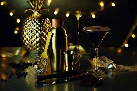 BarCraft Cocktail Making Kit (6-Piece Gift Set) -Brass Finish, 2, 28 x 32 x 28 cm - Image 3