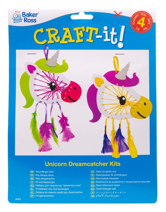 Baker Ross AR976 Unicorn Dreamcatcher Kits — Ideal for Kids' Arts and Crafts, Gifts, Keepsakes and More (Pack of 4) - Image 4