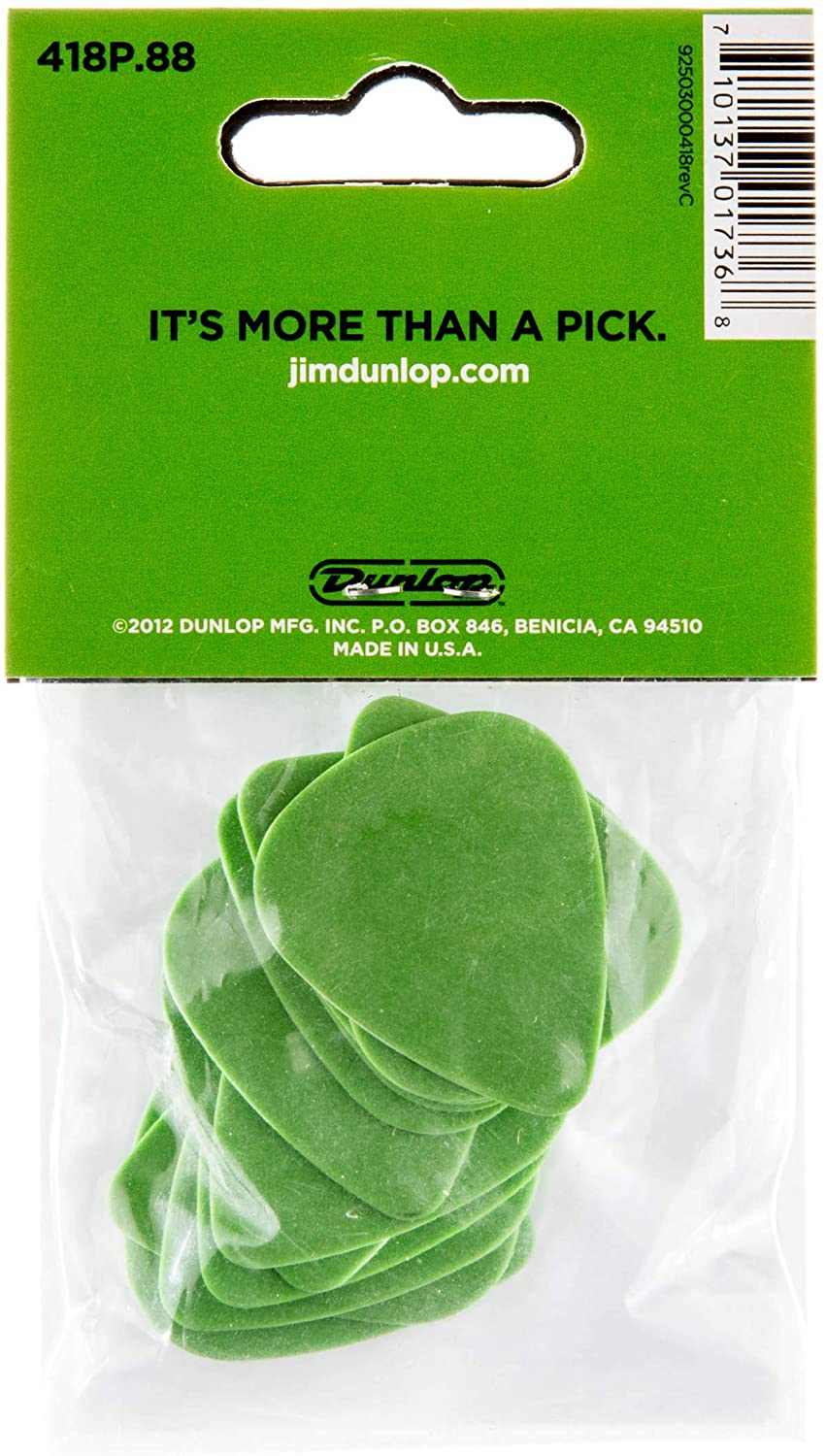 Dunlop Picks - Tortex Standard Green 0.88mm - Pack 12 - Image 3
