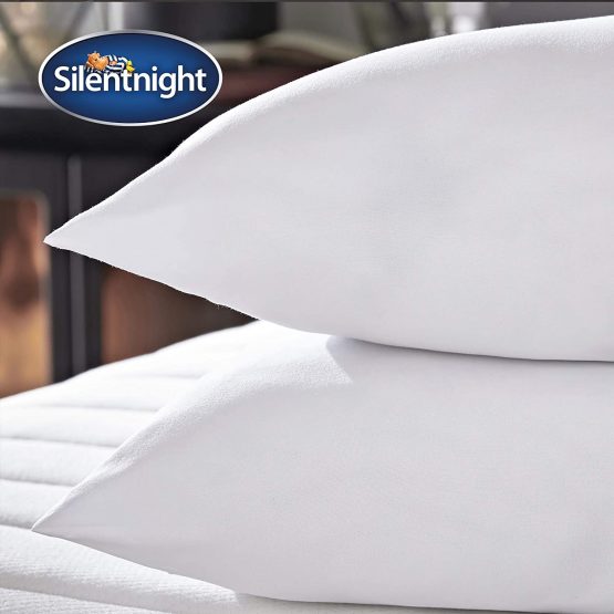 Silentnight Warm & Cosy Pack of 2-Luxury Hypoallergenic Hotel Pair with Microfibre Filling-Machine Washable Thick Pillows Polyester Cover, White, Twin - Image 4