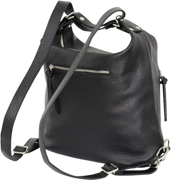 AMBRA Moda Italian 2 in 1 women's backpack, real leather city backpack casual backpack, shoulder bag GL016 - Image 4