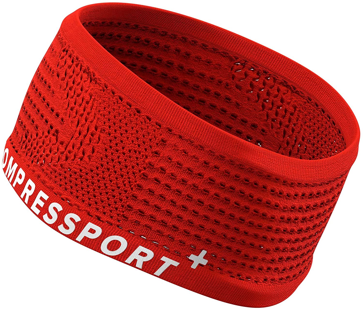 COMPRESSPORT Unisex Headband on/Off Cinta antitranspiracion de correr, Red, Talla Unica UK, Unique Size - Image 2