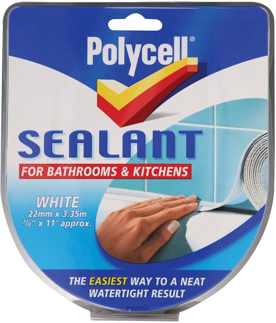 Polycell SSBKWH22 22mm Bathroom/ Kitchen Sealant Strip - White