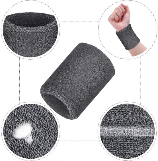 Bememo 12 Pack Sweatbands Sports Wristband Sweat Band for Men and Women, Good for Tennis, Basketball, Running, Gym, Working Out - Image 3