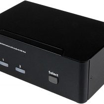 StarTech Dual Monitor DisplayPort KVM Switch - 2 Port - USB 2.0 Hub - Audio and Microphone - DP KVM Switch (SV231DPDDUA)