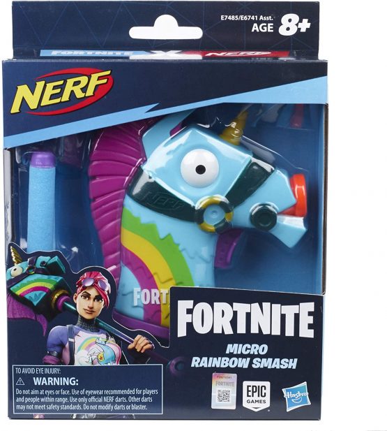 Nerf MicroShots Fortnite Rainbow Smash - Mini Dart-Firing Blaster and 2 Official Nerf Elite Darts - For Youth, Teens, Adults - Image 2