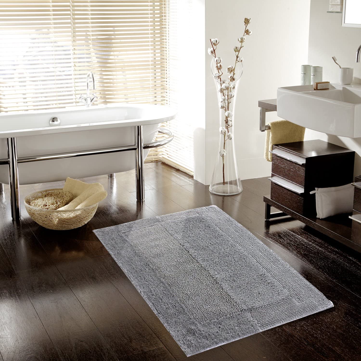 Kleine Wolke “Havanna” Bath rug, 85 x 150 cm, Silver-Grey – BigaMart