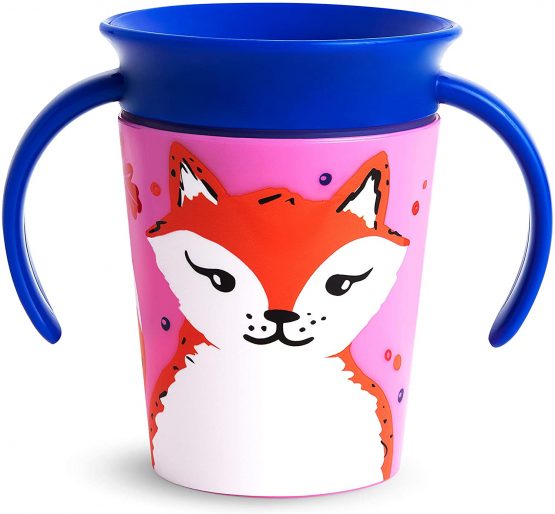 Munchkin Miracle 360 WildLove Trainer Cup, 6 oz/ 177 ml, Fox