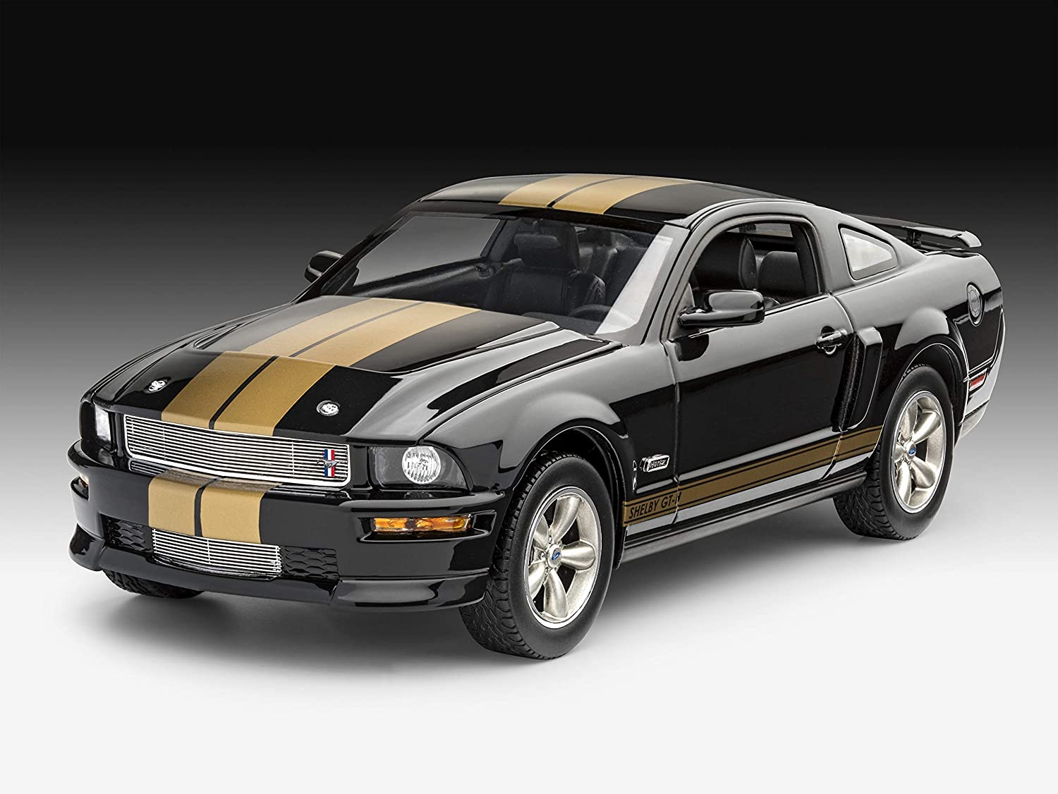 Revell RV07665 07665 7665 1:25 Shelby GT-H (2006) Plastic Model Kit, Various, 1/25, Black, Gold - Image 3