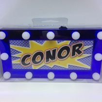 CONOR Childrens LED Personalised Name In Lights room Sign
