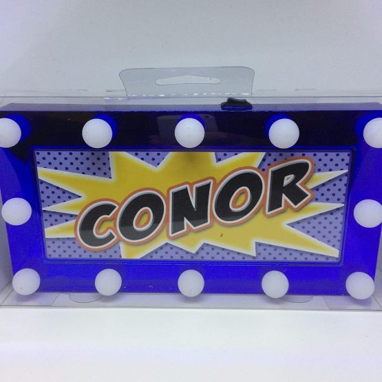 CONOR Childrens LED Personalised Name In Lights room Sign