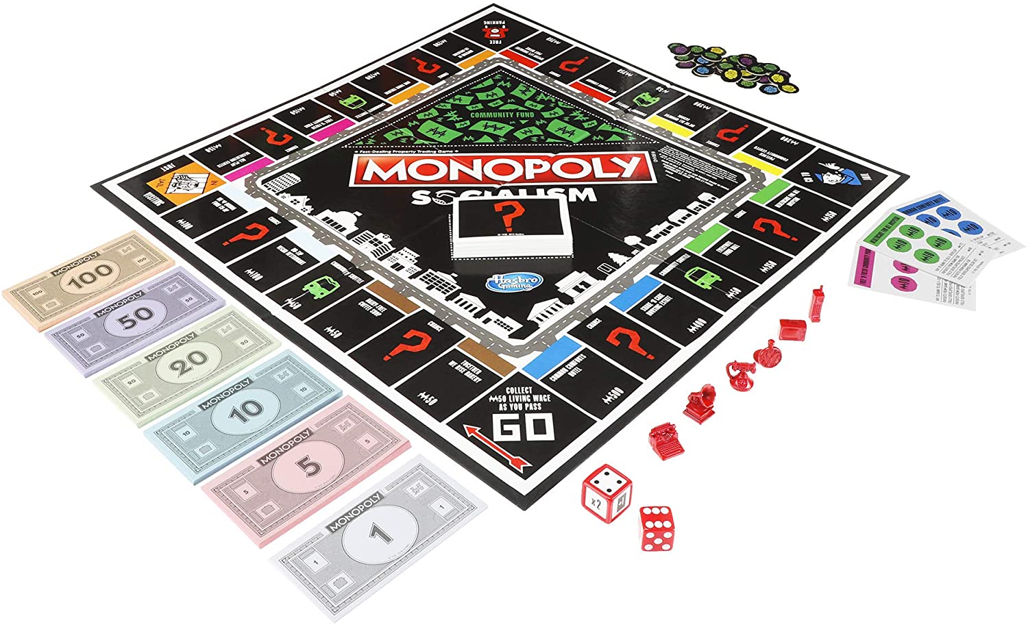 Monopoly Socialism Board Game Parody Adult Party Game, Multicolor, 12.01 x 10.51 x 10.51 polegadas - Image 3