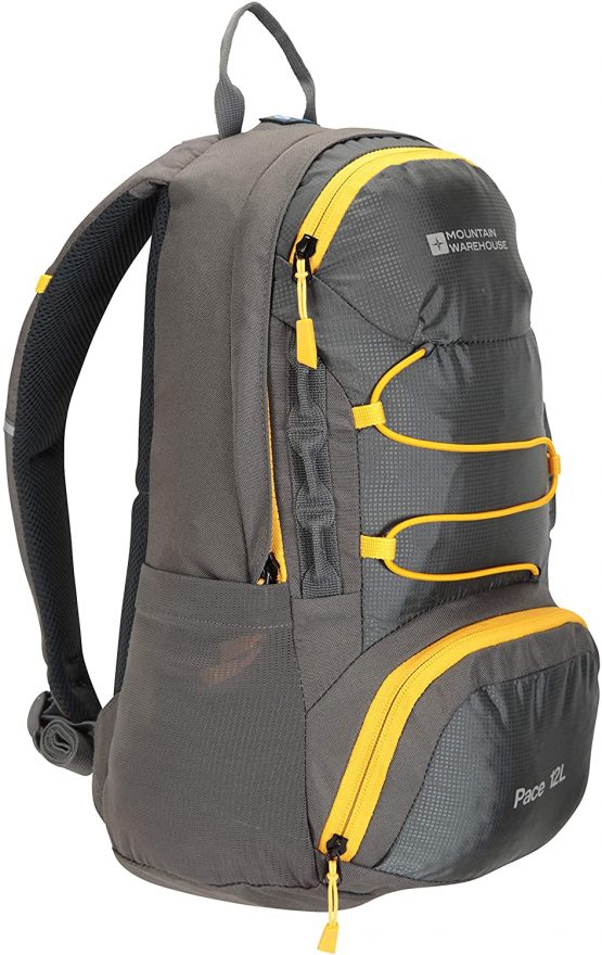 Mountain Warehouse Pace 12L Rucksack - Lightweight Backpack, Hydration Compatible Small Rucksack, Ripstop, Padded Airmesh Back, Webbing Trim - for Men & Women - Image 2