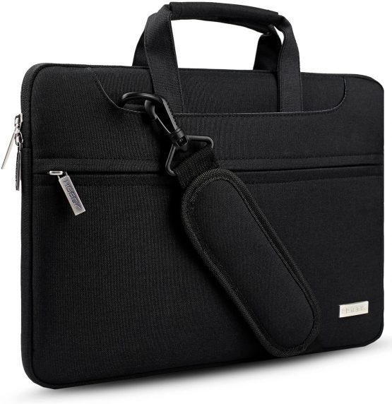 HSEOK 17.3 Inch Laptop Shoulder Bag for Most 17.3" Dell Asus HP Lenovo Notebooks, Black