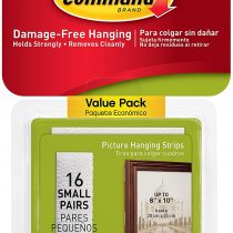 Command Picture Hanging Strips Value Pack, Small, White, 16-Pairs (17205-16ES)