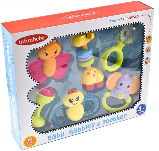 infunbebe 6 Pack Teething Toys for Baby and Toddler Aged 3 Months + - Image 3