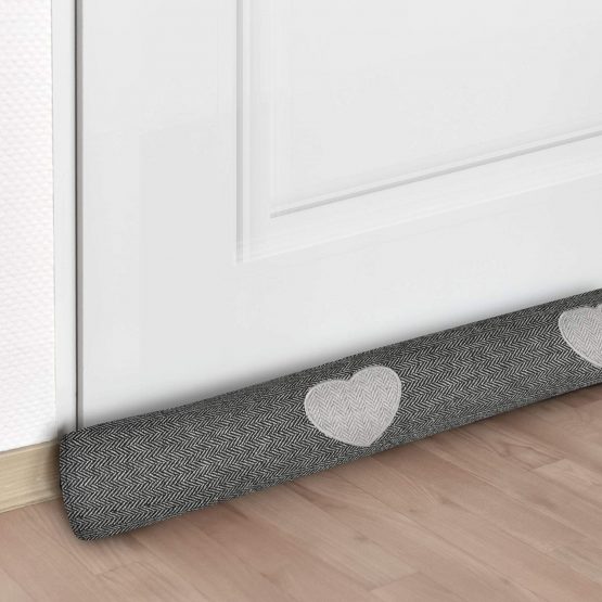 Beautissu Draught Excluder 90cm Tuuli - 1kg Heavy Door Draft Stopper as Wind Stopper for Door and Windows - Long Draft Excluder Cushion Home Door Sausage in Anthracite - Image 4