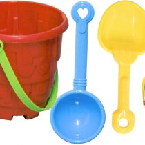 Guilty Gadgets Beach Sand Bucket Castle Set Tools With Rake and Spade Tools Children Outdoor Toy For your Spring/Summer Holiday