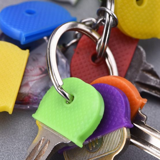 24 Pieces Key Caps Set Flexible Key Covers for Easy Identifying Door Keys, 8 Colors - Image 2