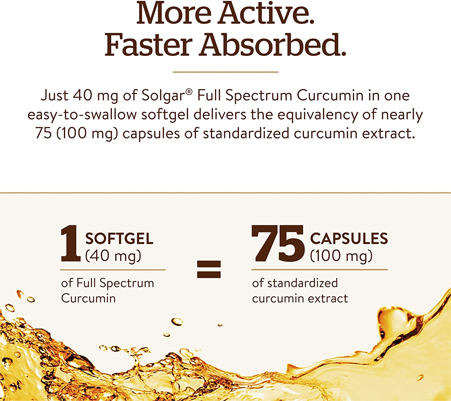 Solgar Full Spectrum Curcumin Softgels, Pack of 30, Liquid Extract of Turmeric, Supports Brain, Joint, & Immune System Health - Image 4