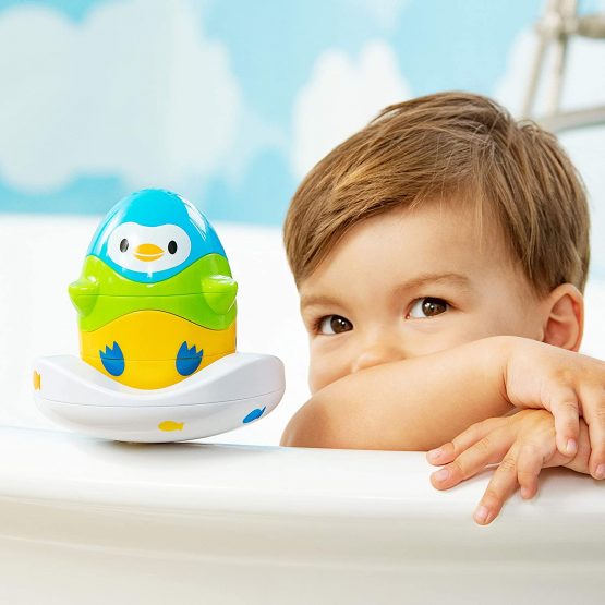 Munchkin Stack N' Match Bath Toy, Blue, Green and Yellow, 300 g, 051706 - Image 4