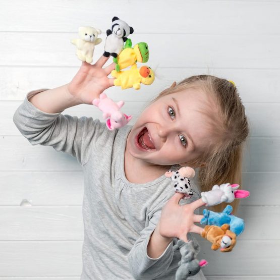 THE TWIDDLERS - 20 Cute Plush Animal Finger Puppet Set for Boys and Girls - Image 2