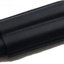 GERMANUS Cigar Case for 2 Cigars in Black Made from Leather
