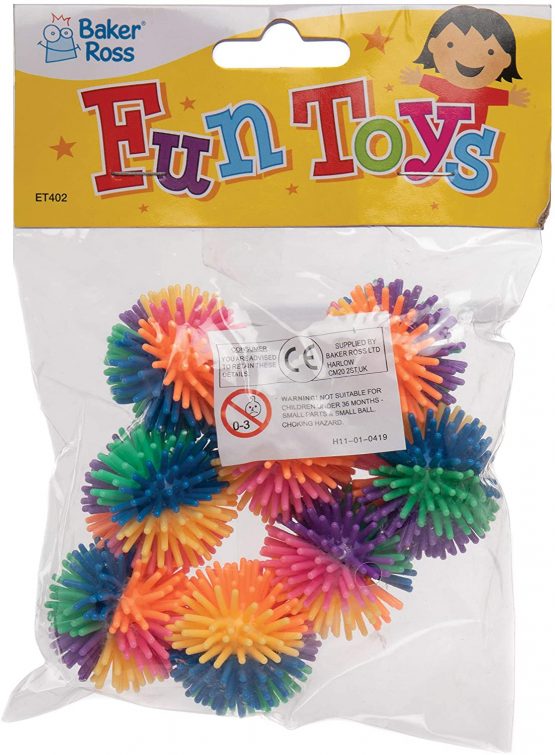 Baker Ross ET402 Rainbow Spiky Bouncy Balls, Rubber Jet Balls for Kids Party Favours (Pack of 8) - Image 3