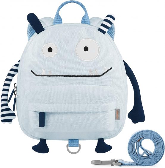 GAGAKU Mini Backpack for Baby Boys 3D Cute Cartoon Preschool Backpack with Anti-Lost Harness Leash - Blue