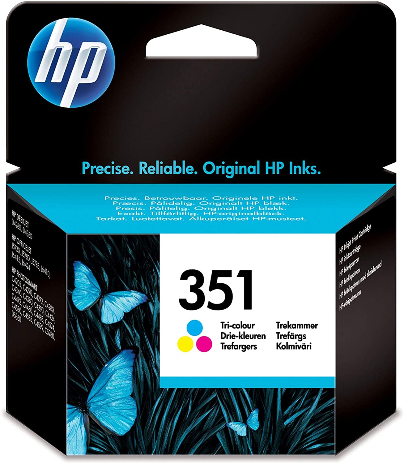HP CB337EE 351 Original Ink Cartridge, Tri-Colour, Single Pack, Standard