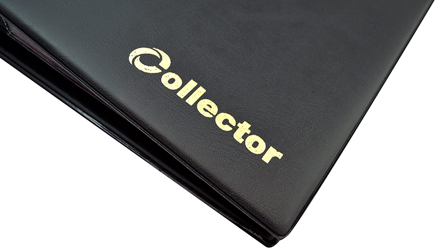Collector Coin Album for 221 mix sizes coins from small till large coin - with pages and red dividers + index - BLACK - Image 2